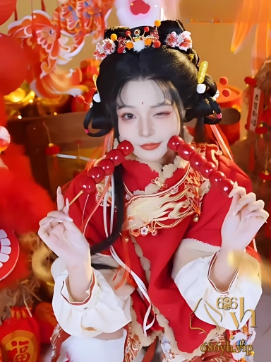 肥臀福利姬 玉汇 醒狮少女写真 肥臀高翘爆奶诱人 丁字裤深深勒进逼缝 每帧都在疯狂挑逗！ 3