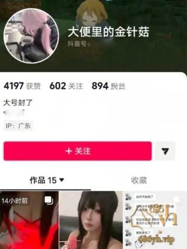 抖音网红 大便里的金针菇 第二期 大秀白虎穴激情自慰 肉感十足的黑丝淫娃！ 1